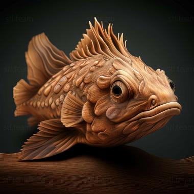 3D модель Pseudorinelepis genibarbis (STL)